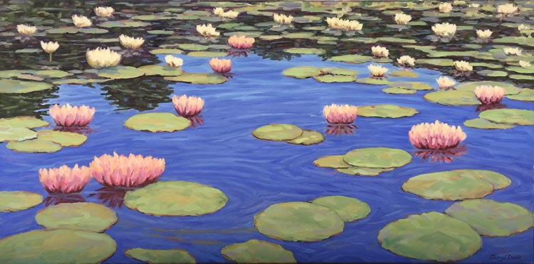 Blue Reflections 24x48 Oil